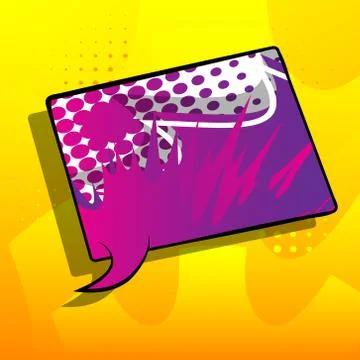 Vector illustrated retro comic book background with big colorful speech bubbl イラスト素材