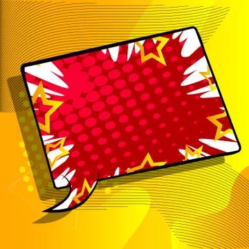 Vector illustrated retro comic book background with big colorful speech bubbl Stockillustratie