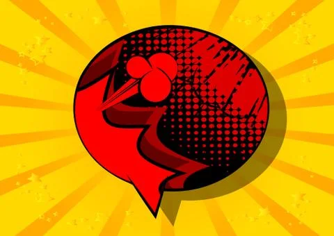 Vector illustrated retro comic book background with big colorful speech bubbl イラスト素材