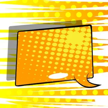Vector illustrated retro comic book background with big colorful speech bubbl 스톡 일러스트