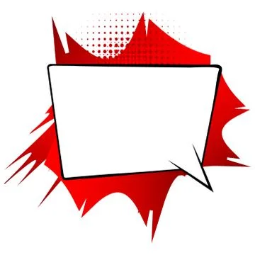Vector illustrated retro comic book background with big blank speech bubble i 스톡 일러스트