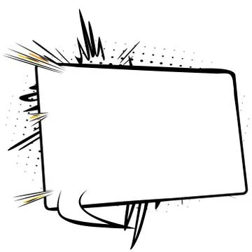 Vector illustrated retro comic book background with big blank speech bubble i Stock Illustration