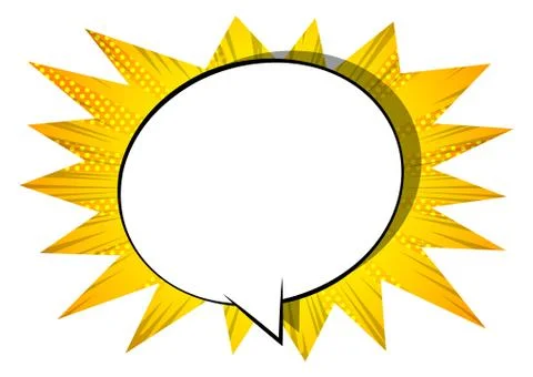 Vector illustrated retro comic book background with big blank speech bubble i イラスト素材