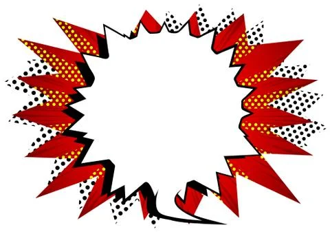 Vector illustrated retro comic book background with big blank speech bubble i 스톡 일러스트