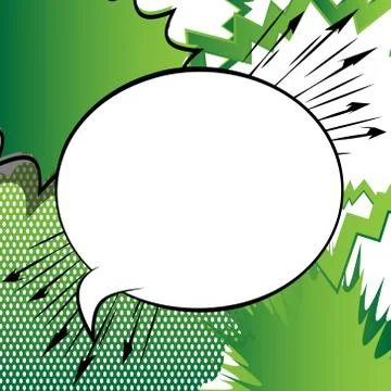 Vector illustrated retro comic book background with big blank speech bubble,  Stockillustratie