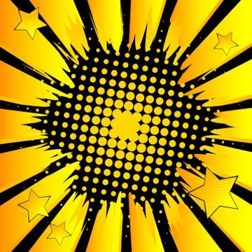 Vector illustrated retro comic book background. Pop art vintage style backdro Stockillustratie