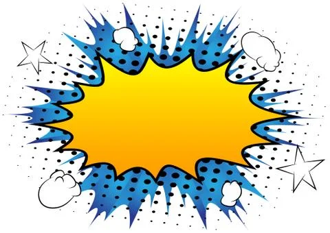 Vector illustrated retro comic book background. Pop art vintage style backdro Illustrazione stock