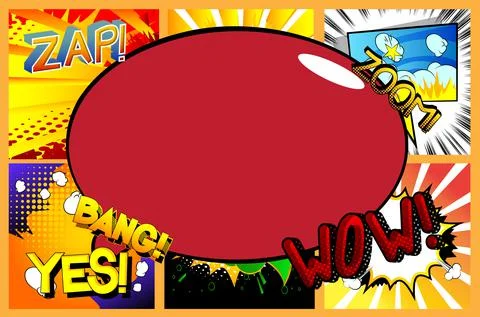 Vector illustrated retro comic pop art background with place for text. Advert Stockillustratie