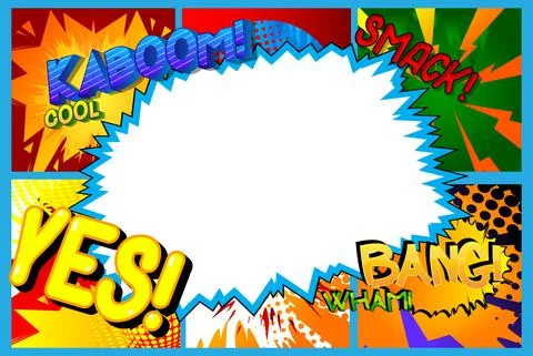 Vector illustrated retro comic pop art background with place for text. Advert Stock Illustration