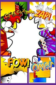 Vector illustrated retro comic pop art background with place for text. Advert Stockillustratie