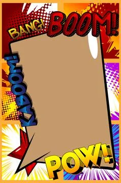 Vector illustrated retro comic pop art background with place for text. Advert イラスト素材