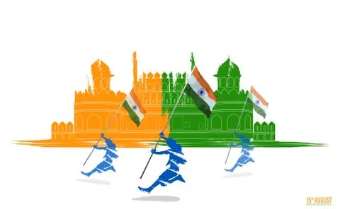 Vector Illustration for 15th August Independence day of India. 스톡 일러스트