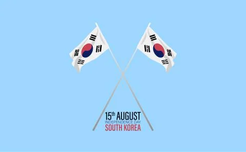 Vector Illustration for 15th August Independence day of South Korea. Stock Illustration