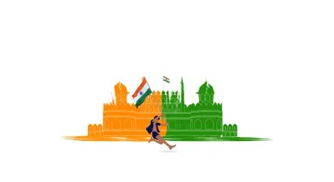 Vector Illustration for 15th August Independence day of India. Illustrazione stock
