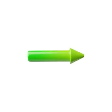 Vector illustration of 3d arrow of round shape on isolated background. Stock Illustration
