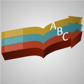 Vector illustration of 3d arrows Stock Illustration