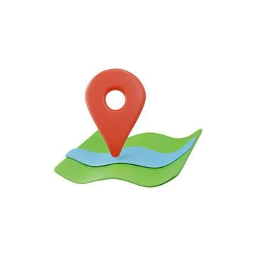 Vector illustration of a 3D map. Navigation route planning system on isolated 스톡 일러스트