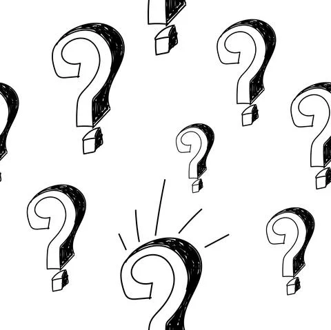 Vector illustration. 3d question mark seamless pattern. Seamless vector patte Stock Illustration