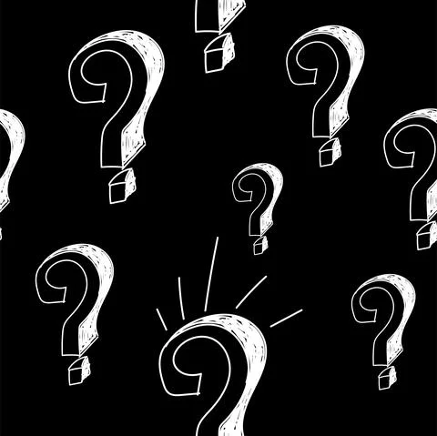 Vector illustration. 3d question mark seamless pattern. Seamless vector patte Stock Illustration