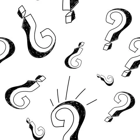 Vector illustration. 3d question mark seamless pattern. Seamless vector patte Stock Illustration