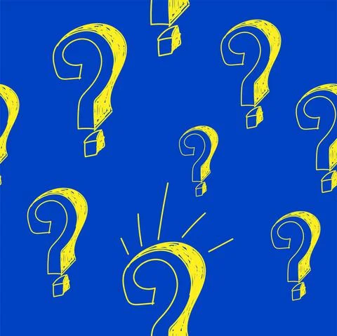 Vector illustration. 3d question mark seamless pattern. Seamless pattern Stock Illustration