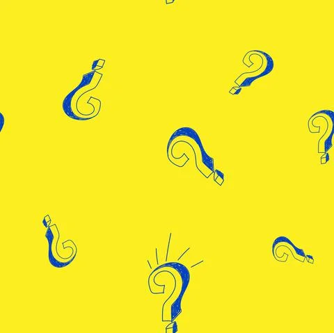 Vector illustration. 3d question mark seamless pattern. Seamless pattern Stock Illustration