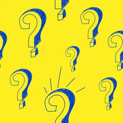 Vector illustration. 3d question mark seamless pattern. Seamless pattern Stock Illustration