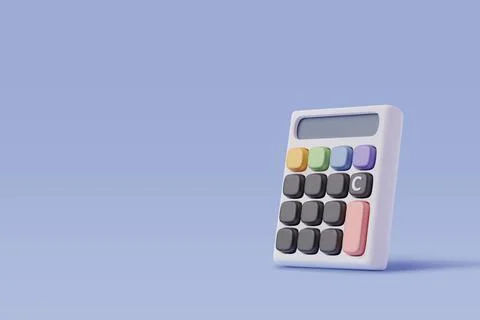 Vector Illustration of 3D Realistic calculator icon isolated. Stock Illustration