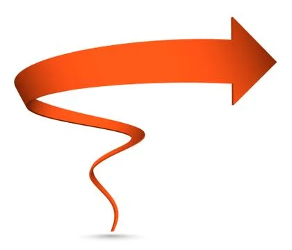 Vector Illustration of  3D spiral arrow Stock Illustration