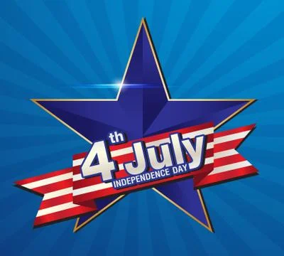 Vector Illustration of an 4 july Independence day Ilustração Stock