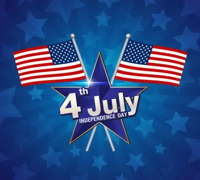 Vector Illustration of an 4 july Independence day 库存插图