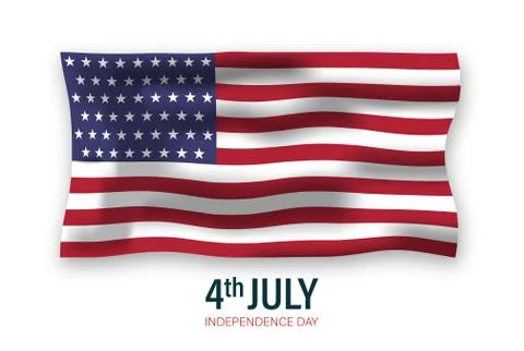 Vector illustration 4th of July greeting card with ribbon in background in Un Illustrazione stock