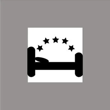 Vector illustration of 5-star hotel icon line. Beautiful travel element also  Stock Illustration