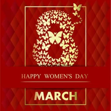 Vector illustration of 8 march Stock Illustration