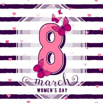 Vector illustration of 8 march womens day greeting Stock Illustration