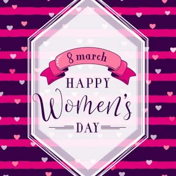 Vector illustration of 8 march womens day greeting Stock Illustration