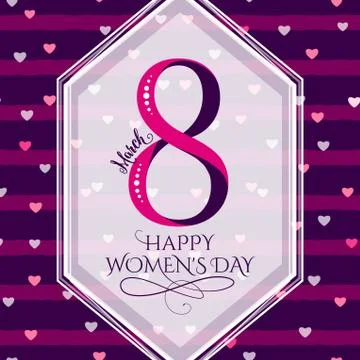 Vector illustration of 8 march womens day greeting Stock Illustration