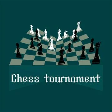 Vector illustration about chess tournament. Flyer design for chess tournament Stock Illustration
