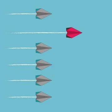 Vector illustration about daring to be different from others Stock Illustration