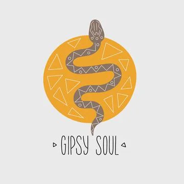 Vector illustration about freedom, resourcefulness. Snake crawles straight. Can Stock Illustration
