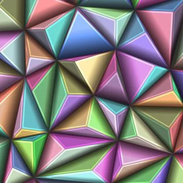 Vector illustration abstract 3d geometric polygonal triangle pattern Stock Illustration