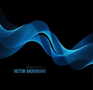 Vector illustration abstract background blue  blurred magic neon light curve Illustrazione stock