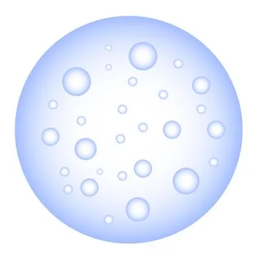 Vector illustration of an abstract background of blue bubbles Stock Illustration
