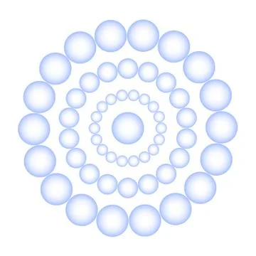 Vector illustration of an abstract background of blue bubbles Stock Illustration