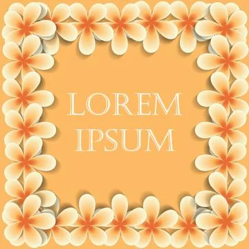 Vector illustration abstract background with flower and text Stock Illustration