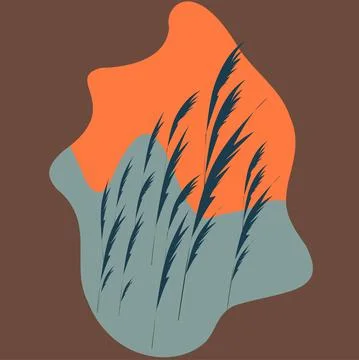 Vector illustration. Abstract beach. Collage with hand-drawn organic shapes. Stock Illustration
