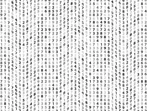 Vector Illustration of abstract big data numeric business background Stock Illustration