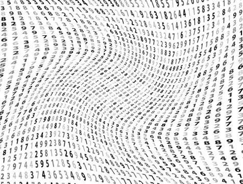 Vector Illustration of abstract big data numeric business background Stock Illustration