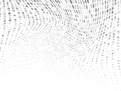 Vector Illustration of abstract big data numeric business background Stock Illustration