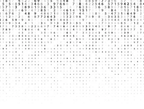 Vector Illustration of abstract big data numeric business background Illustrazione stock